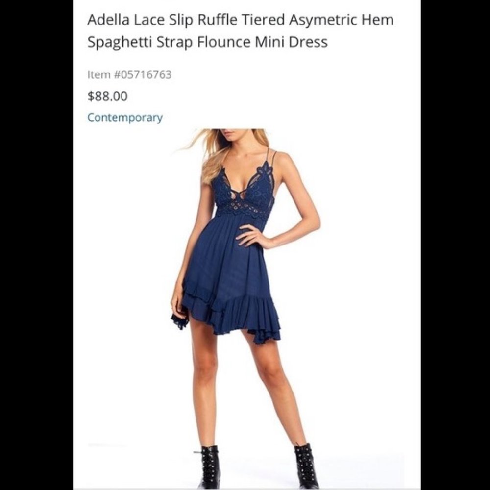 FREE PEOPLE Adella Lace Slip Dress Medium